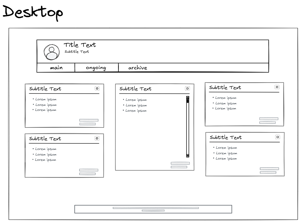 a sketch of listfauxgraphy for desktop very similar to the original one